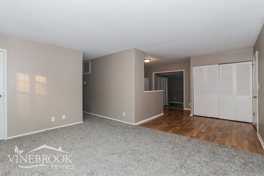 living room kitchen view